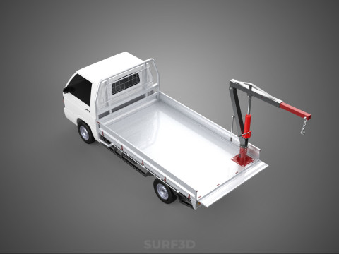 PICKUP TRUCK TAILGATE REAR GATE HYDRAULIC JACK LIFT HOIST CRANE 3D Model