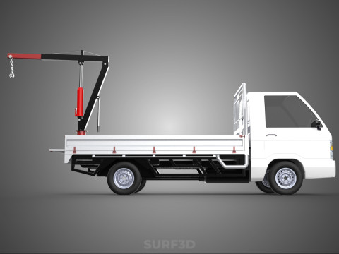 PICKUP TRUCK TAILGATE REAR GATE HYDRAULIC JACK LIFT HOIST CRANE 3D Model