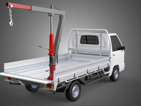 PICKUP TRUCK TAILGATE REAR GATE HYDRAULIC JACK LIFT HOIST CRANE 3D Model