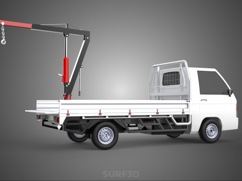 PICKUP TRUCK TAILGATE REAR GATE HYDRAULIC JACK LIFT HOIST CRANE 3D Model