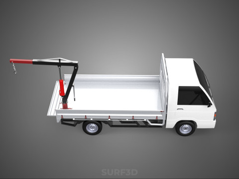 PICKUP TRUCK TAILGATE REAR GATE HYDRAULIC JACK LIFT HOIST CRANE 3D Model