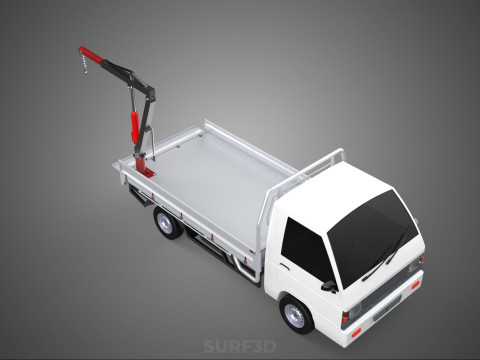 PICKUP TRUCK TAILGATE REAR GATE HYDRAULIC JACK LIFT HOIST CRANE 3D Model