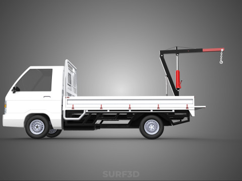 PICKUP TRUCK TAILGATE REAR GATE HYDRAULIC JACK LIFT HOIST CRANE 3D Model