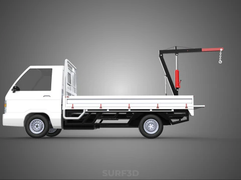 PICKUP TRUCK TAILGATE REAR GATE HYDRAULIC JACK LIFT HOIST CRANE 3D Model