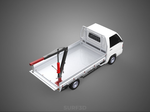 PICKUP TRUCK TAILGATE REAR GATE HYDRAULIC JACK LIFT HOIST CRANE 3D Model
