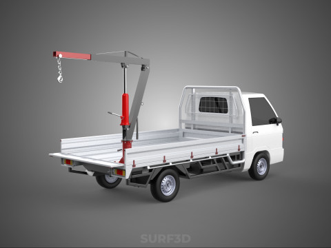 PICKUP TRUCK TAILGATE REAR GATE HYDRAULIC JACK LIFT HOIST CRANE 3D Model