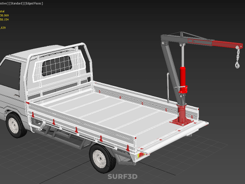 PICKUP TRUCK TAILGATE REAR GATE HYDRAULIC JACK LIFT HOIST CRANE 3D Model