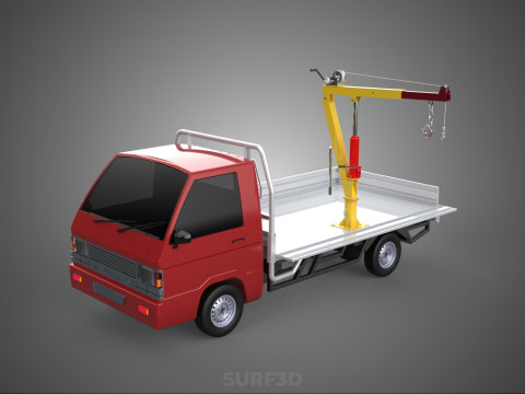 DROP SIDE CRANE HOIST HAND WINCH LOAD BED GATE DOOR PICKUP TRUCK 3D Модель