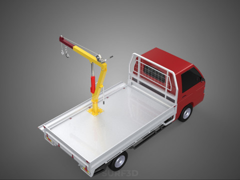 DROP SIDE CRANE HOIST HAND WINCH LOAD BED GATE DOOR PICKUP TRUCK 3D 模型