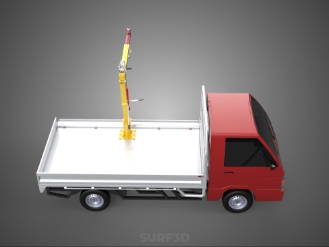 DROP SIDE CRANE HOIST HAND WINCH LOAD BED GATE DOOR PICKUP TRUCK 3D 模型