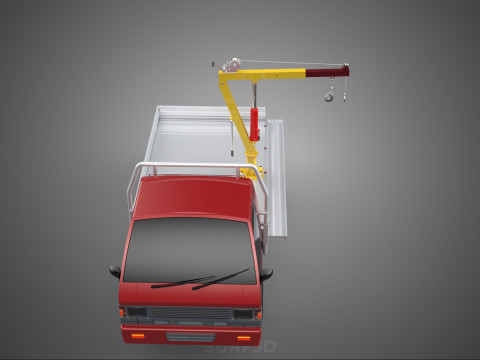 DROP SIDE CRANE HOIST HAND WINCH LOAD BED GATE DOOR PICKUP TRUCK 3D 模型