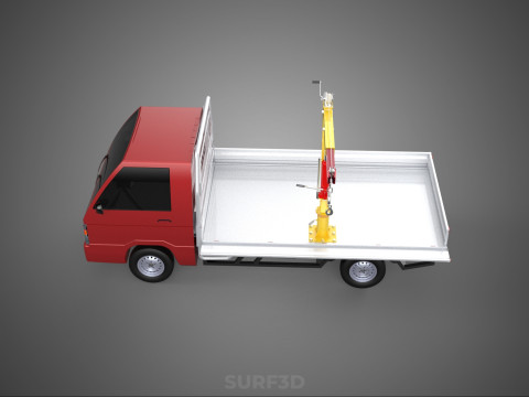 DROP SIDE CRANE HOIST HAND WINCH LOAD BED GATE DOOR PICKUP TRUCK 3D 模型