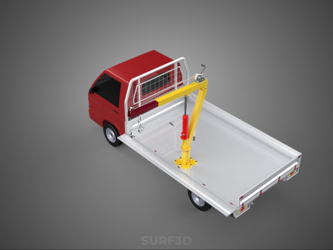 DROP SIDE CRANE HOIST HAND WINCH LOAD BED GATE DOOR PICKUP TRUCK 3D 模型