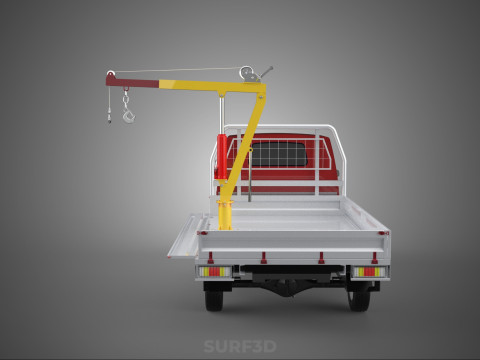 DROP SIDE CRANE HOIST HAND WINCH LOAD BED GATE DOOR PICKUP TRUCK 3D 模型