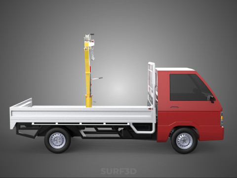 DROP SIDE CRANE HOIST HAND WINCH LOAD BED GATE DOOR PICKUP TRUCK 3D 模型