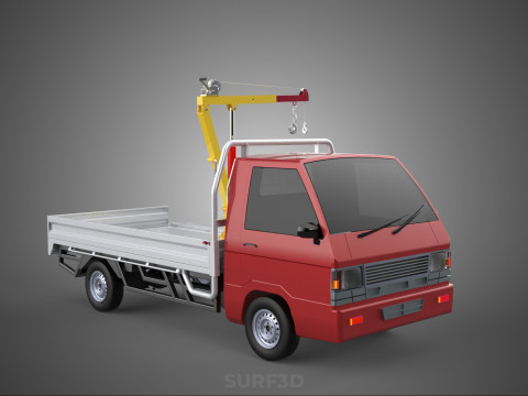 DROP SIDE CRANE HOIST HAND WINCH LOAD BED GATE DOOR PICKUP TRUCK 3D 模型