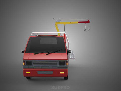 DROP SIDE CRANE HOIST HAND WINCH LOAD BED GATE DOOR PICKUP TRUCK 3D 模型