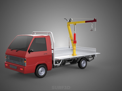DROP SIDE CRANE HOIST HAND WINCH LOAD BED GATE DOOR PICKUP TRUCK 3D 模型
