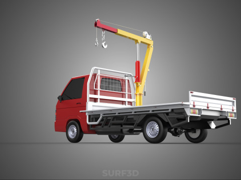 DROP SIDE CRANE HOIST HAND WINCH LOAD BED GATE DOOR PICKUP TRUCK 3D 模型