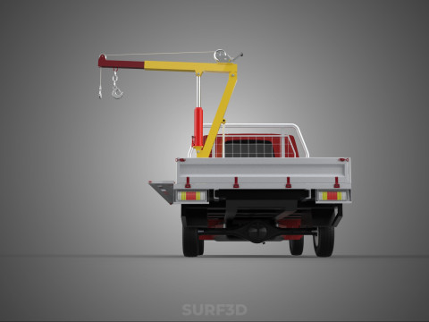 DROP SIDE CRANE HOIST HAND WINCH LOAD BED GATE DOOR PICKUP TRUCK 3D 模型