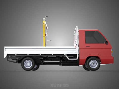 DROP SIDE CRANE HOIST HAND WINCH LOAD BED GATE DOOR PICKUP TRUCK 3D 模型