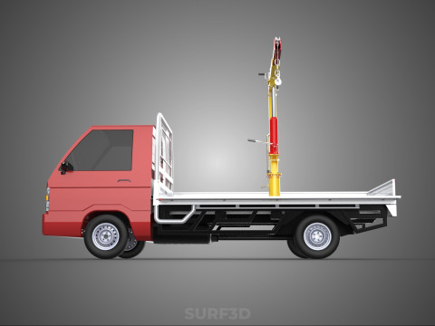 DROP SIDE CRANE HOIST HAND WINCH LOAD BED GATE DOOR PICKUP TRUCK 3D 模型