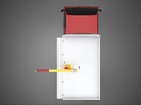 DROP SIDE CRANE HOIST HAND WINCH LOAD BED GATE DOOR PICKUP TRUCK 3D 模型