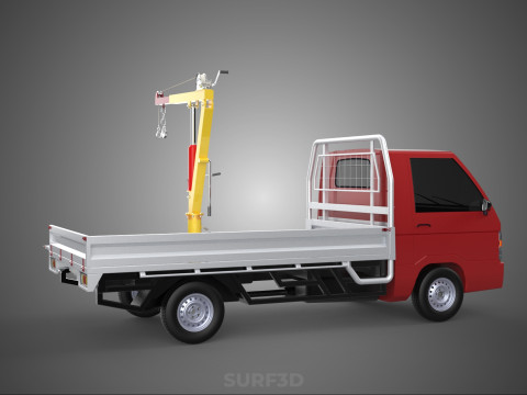 DROP SIDE CRANE HOIST HAND WINCH LOAD BED GATE DOOR PICKUP TRUCK 3D 模型