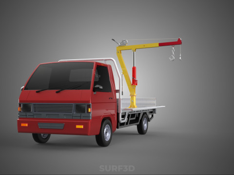 DROP SIDE CRANE HOIST HAND WINCH LOAD BED GATE DOOR PICKUP TRUCK 3D 模型
