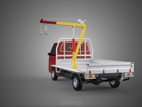 DROP SIDE CRANE HOIST HAND WINCH LOAD BED GATE DOOR PICKUP TRUCK 3D 模型