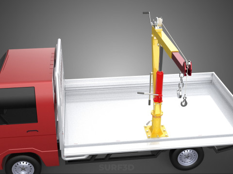 DROP SIDE CRANE HOIST HAND WINCH LOAD BED GATE DOOR PICKUP TRUCK 3D 模型