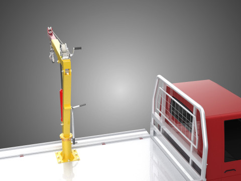 DROP SIDE CRANE HOIST HAND WINCH LOAD BED GATE DOOR PICKUP TRUCK 3D 模型