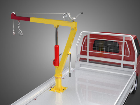 DROP SIDE CRANE HOIST HAND WINCH LOAD BED GATE DOOR PICKUP TRUCK 3D 模型