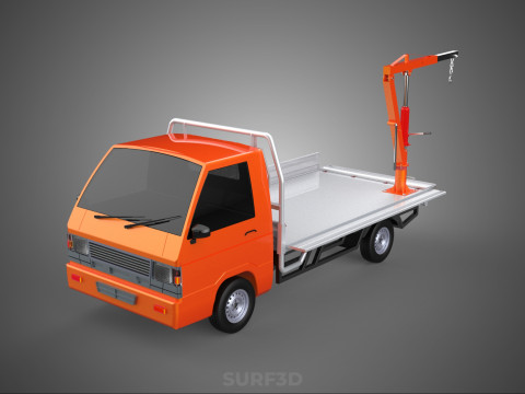SHIPMENT FOLDABLE HYDRAULIC LIFT JIB CRANE DROPSIDE PICKUP TRUCK Modelo 3D