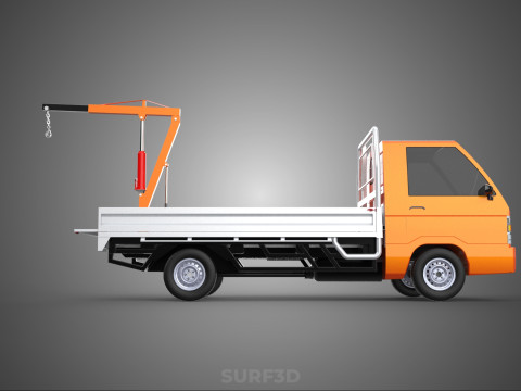 SHIPMENT FOLDABLE HYDRAULIC LIFT JIB CRANE DROPSIDE PICKUP TRUCK 3D Модель