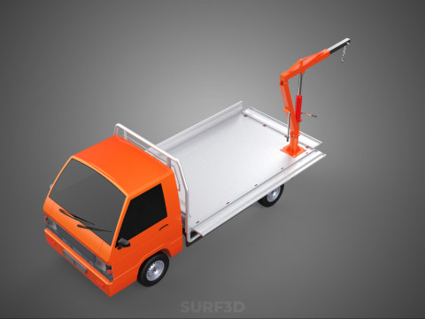 SHIPMENT FOLDABLE HYDRAULIC LIFT JIB CRANE DROPSIDE PICKUP TRUCK 3D Модель