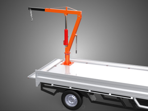 SHIPMENT FOLDABLE HYDRAULIC LIFT JIB CRANE DROPSIDE PICKUP TRUCK 3D Модель