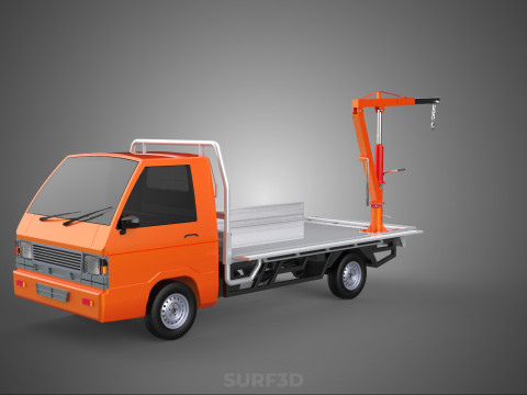 SHIPMENT FOLDABLE HYDRAULIC LIFT JIB CRANE DROPSIDE PICKUP TRUCK 3D Модель