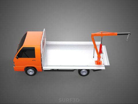 SHIPMENT FOLDABLE HYDRAULIC LIFT JIB CRANE DROPSIDE PICKUP TRUCK 3D Модель