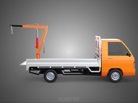 SHIPMENT FOLDABLE HYDRAULIC LIFT JIB CRANE DROPSIDE PICKUP TRUCK 3D Модель