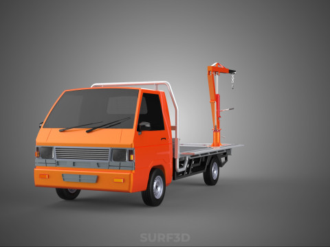 SHIPMENT FOLDABLE HYDRAULIC LIFT JIB CRANE DROPSIDE PICKUP TRUCK 3D Модель