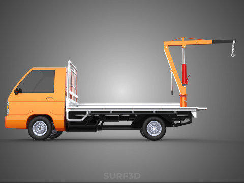 SHIPMENT FOLDABLE HYDRAULIC LIFT JIB CRANE DROPSIDE PICKUP TRUCK 3D Модель