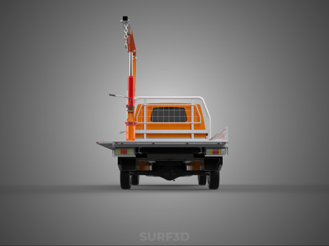 SHIPMENT FOLDABLE HYDRAULIC LIFT JIB CRANE DROPSIDE PICKUP TRUCK 3D Модель