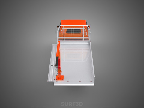 SHIPMENT FOLDABLE HYDRAULIC LIFT JIB CRANE DROPSIDE PICKUP TRUCK 3D Модель