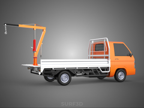 SHIPMENT FOLDABLE HYDRAULIC LIFT JIB CRANE DROPSIDE PICKUP TRUCK 3D Модель