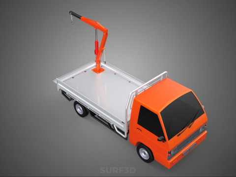 SHIPMENT FOLDABLE HYDRAULIC LIFT JIB CRANE DROPSIDE PICKUP TRUCK 3D Модель