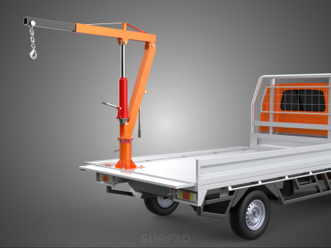 SHIPMENT FOLDABLE HYDRAULIC LIFT JIB CRANE DROPSIDE PICKUP TRUCK 3D Модель
