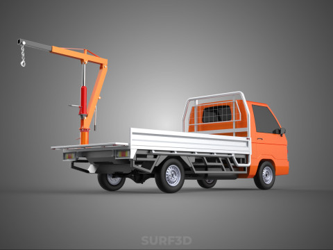 SHIPMENT FOLDABLE HYDRAULIC LIFT JIB CRANE DROPSIDE PICKUP TRUCK 3D Модель