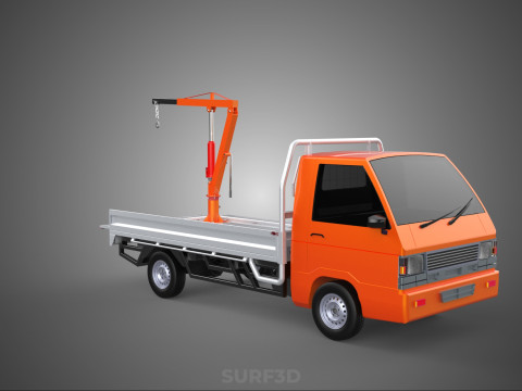SHIPMENT FOLDABLE HYDRAULIC LIFT JIB CRANE DROPSIDE PICKUP TRUCK 3D Модель