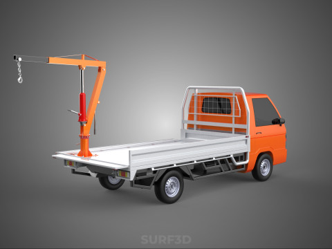 SHIPMENT FOLDABLE HYDRAULIC LIFT JIB CRANE DROPSIDE PICKUP TRUCK 3D Модель